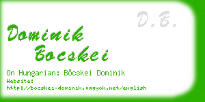 dominik bocskei business card